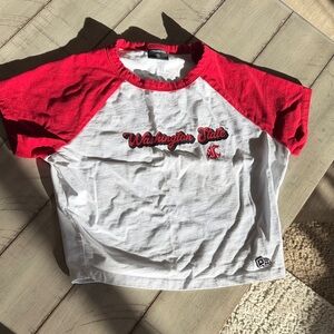 Women's WSU Red & White Crop Top
